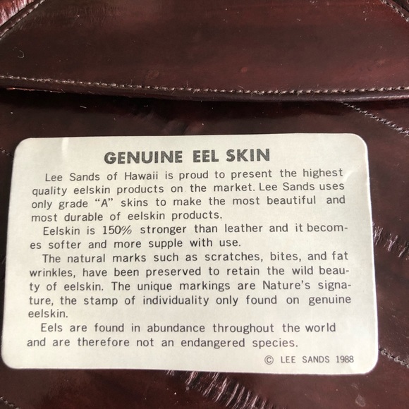Vintage Eel Skin Purse Lee Sands - Picture 6 of 7